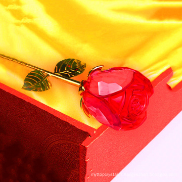 Gros cristal rouge rose pour le cadeau de faveur de mariage